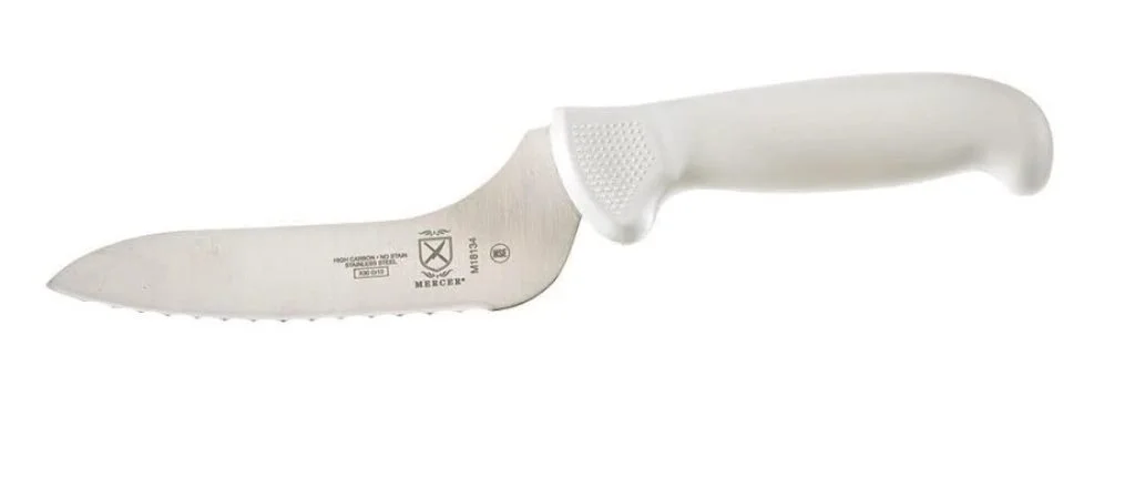 Mercer Culinary Ultimate White Offset Bread Sandwich Knife, 6 Inch